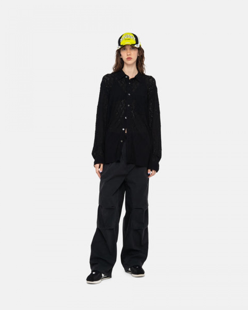 Black Women's Stussy Nyco Over Trousers Pants Bangkok | Thailand VPO-4193