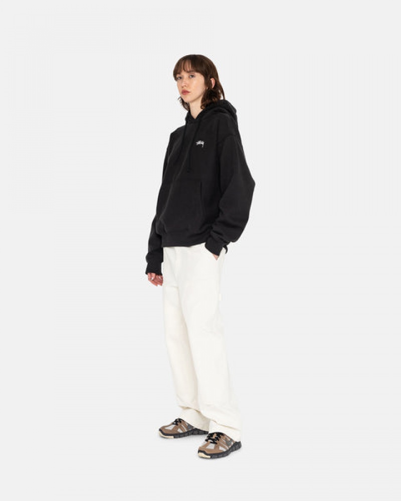 Black Women's Stussy Overdyed Stock Logo Hoodie Bangkok | Thailand SUN-1293