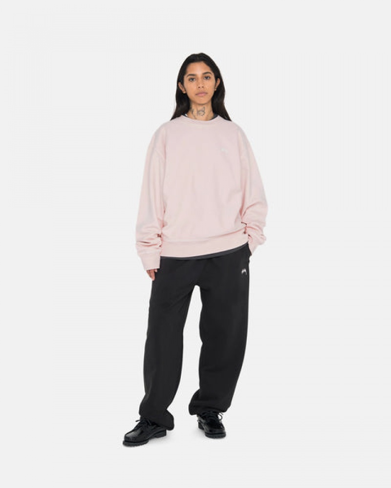 Black Women's Stussy Overdyed Stock Logo Sweatpants Bangkok | Thailand CIL-7759