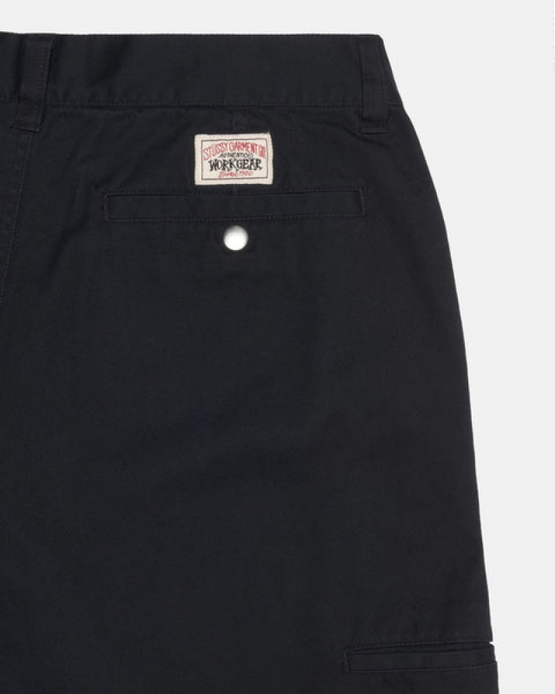 Black Women's Stussy Workgear Trouser Twill Pants Bangkok | Thailand THA-2747