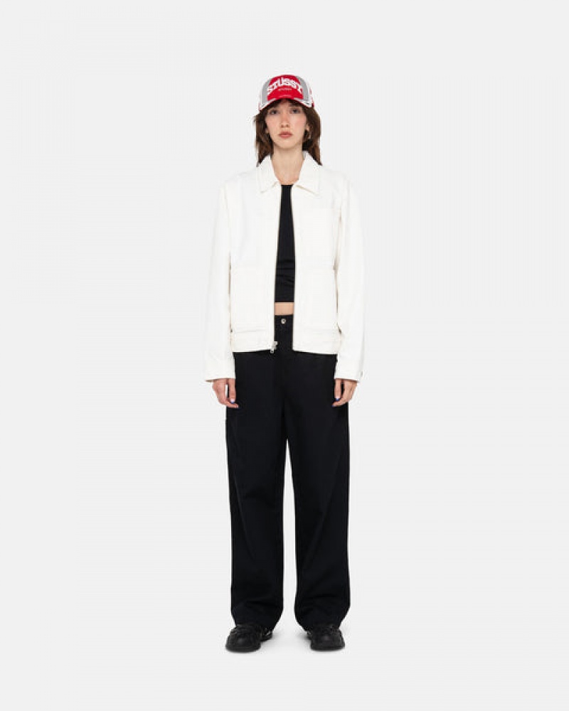 Black Women's Stussy Workgear Trouser Twill Pants Bangkok | Thailand THA-2747