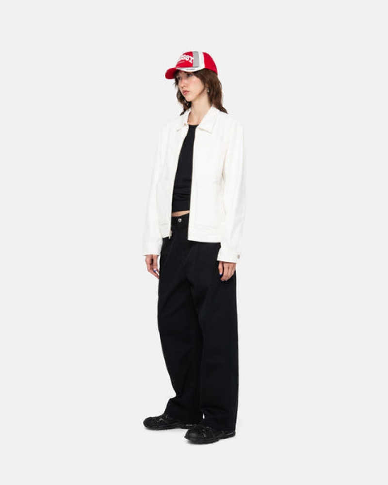 Black Women's Stussy Workgear Trouser Twill Pants Bangkok | Thailand THA-2747