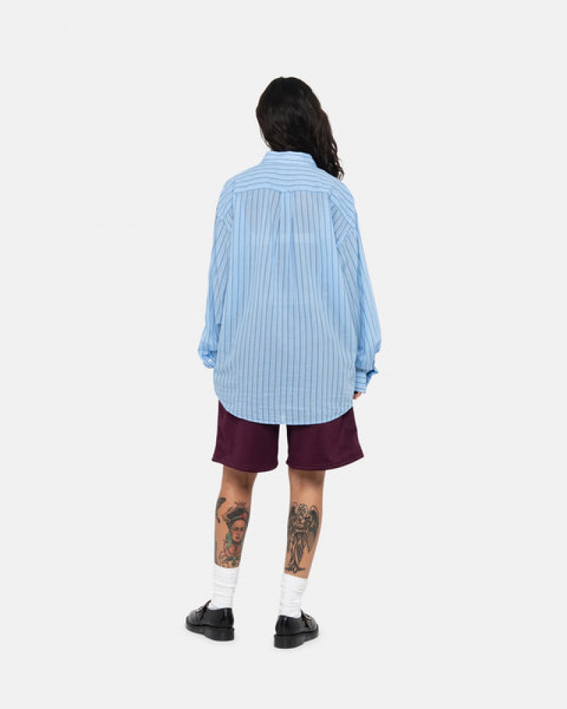 Blue Men's Stussy Light Weight Classic Shirts Bangkok | Thailand BYN-9031