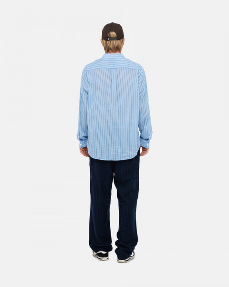 Blue Men's Stussy Light Weight Classic Shirts Bangkok | Thailand BYN-9031