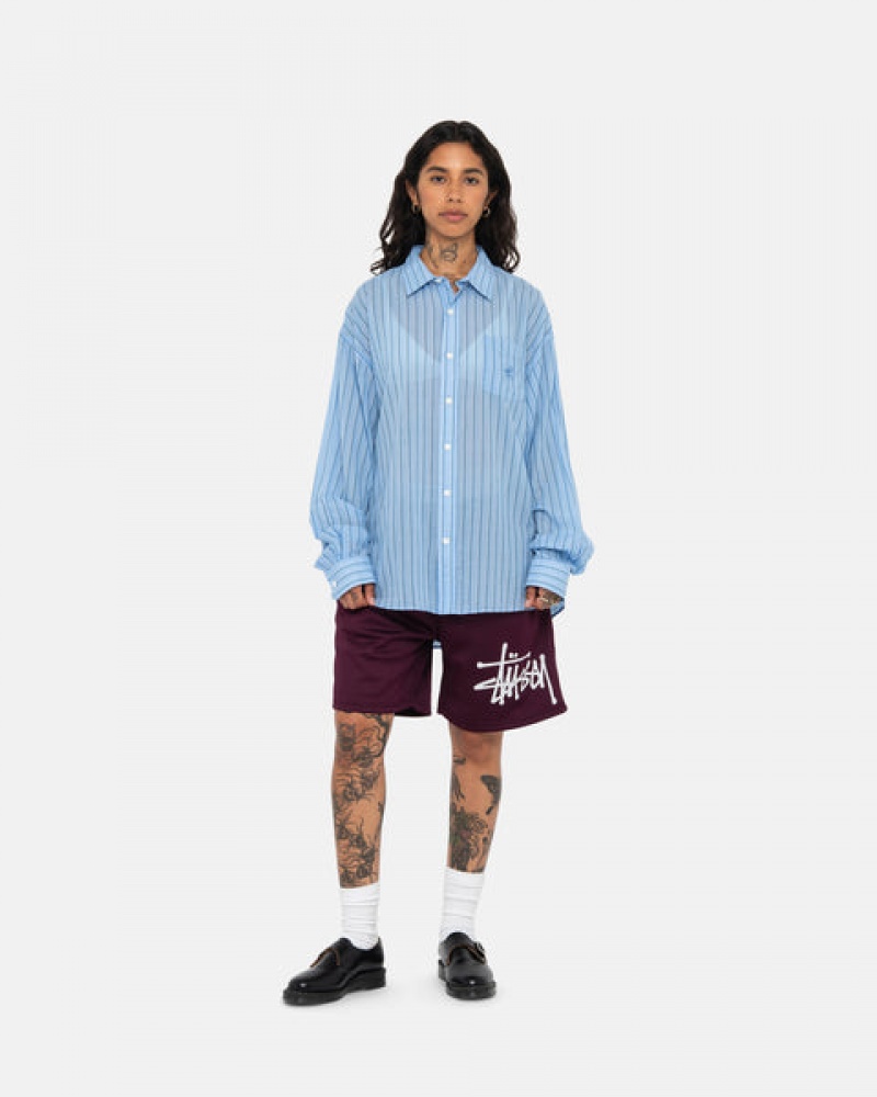 Blue Men's Stussy Light Weight Classic Shirts Bangkok | Thailand BYN-9031