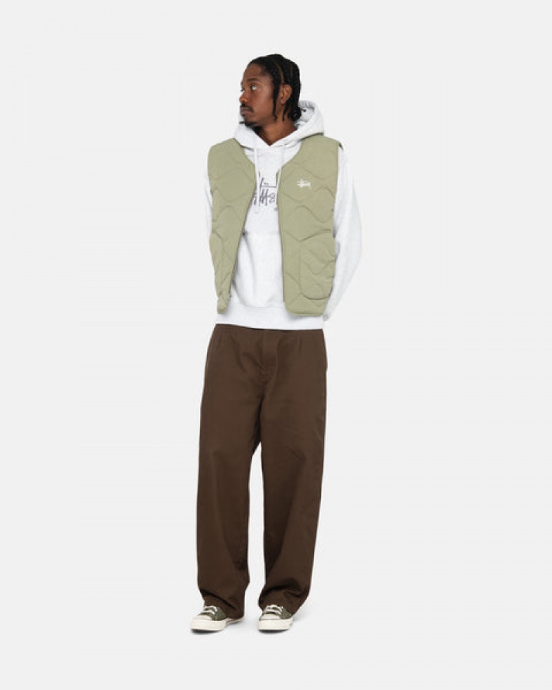 Brown Men's Stussy Workgear Trouser Twill Pants Bangkok | Thailand YGX-1180