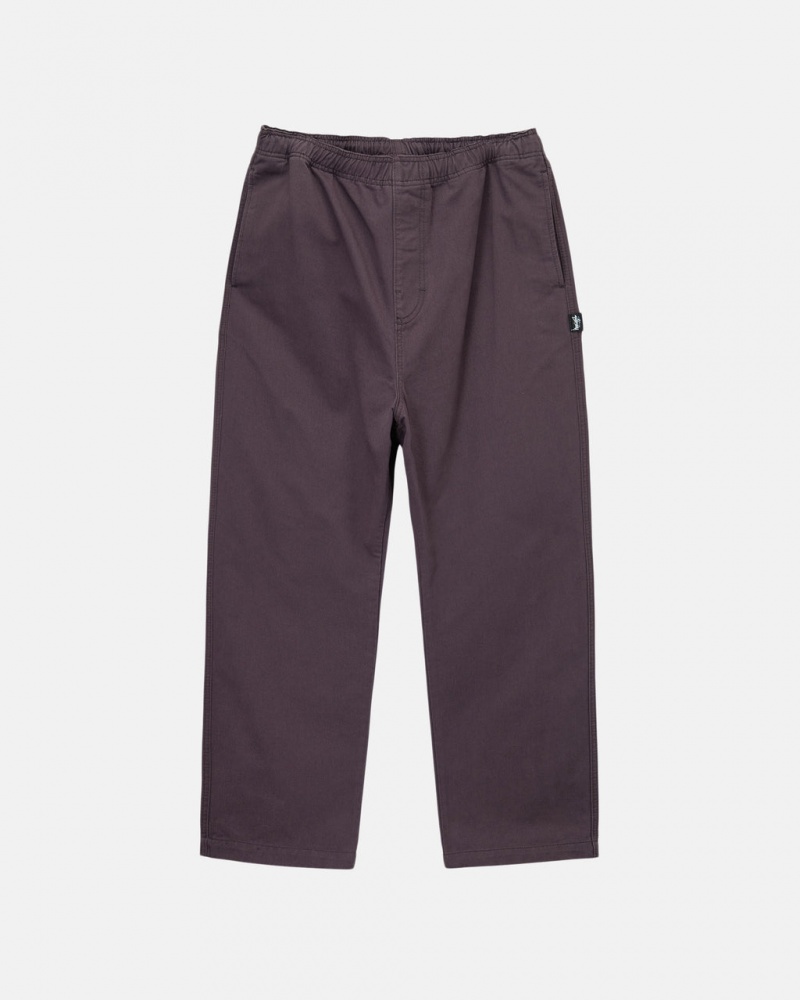 Burgundy Men\'s Stussy Brushed Beach Pants Bangkok | Thailand BPH-4797