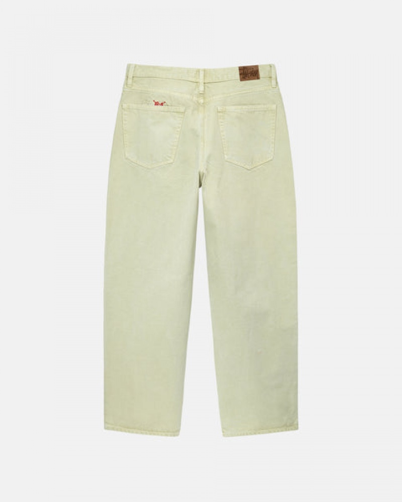 Cream Men's Stussy Double Dye Big 'Ol Jeans Pants Bangkok | Thailand ZIW-2433