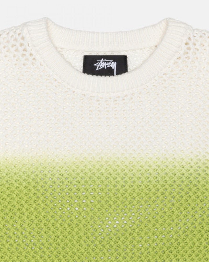 Dark Green Women's Stussy Pigment Dyed Loose Gauge Knit Sweaters Bangkok | Thailand JAH-4307