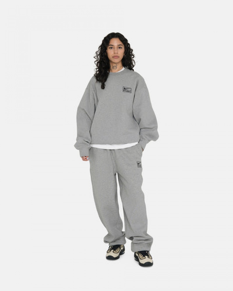 Dark Grey Men's Stussy Fleece Pant Sweatpants Bangkok | Thailand TFA-7075