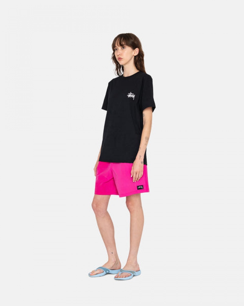 Fuchsia Women's Stussy Wave Dye Nylon Shorts Bangkok | Thailand UEY-1700