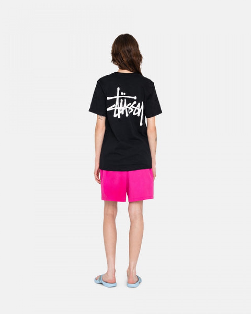 Fuchsia Women's Stussy Wave Dye Nylon Shorts Bangkok | Thailand UEY-1700