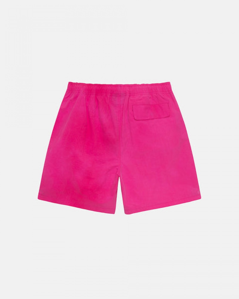 Fuchsia Women's Stussy Wave Dye Nylon Shorts Bangkok | Thailand UEY-1700