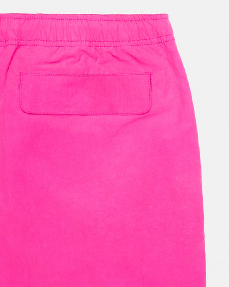 Fuchsia Women's Stussy Wave Dye Nylon Shorts Bangkok | Thailand UEY-1700