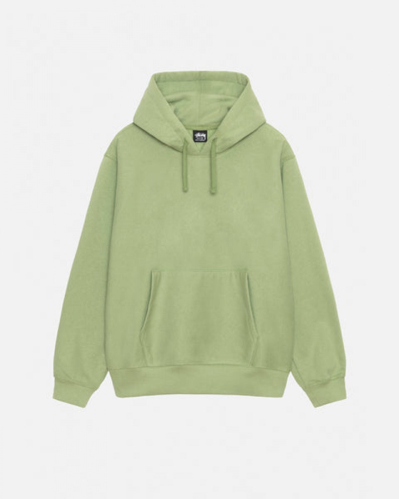 Green Men's Stussy Back Hood Applique Hood Sweatshirts Bangkok | Thailand NNP-1946