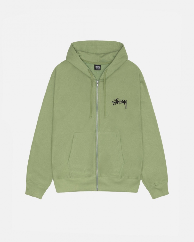 Green Men\'s Stussy Skate Tough Zip Hoodie Bangkok | Thailand XIU-5454