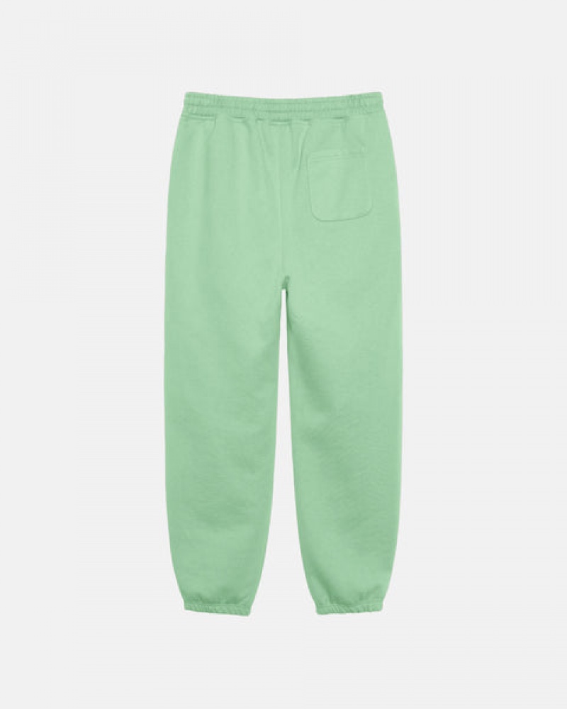 Green Men's Stussy Stock Logo Sweatpants Bangkok | Thailand OBA-0740