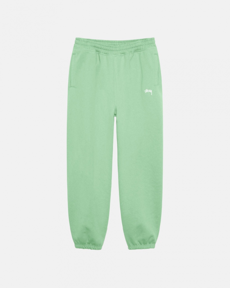 Green Men\'s Stussy Stock Logo Sweatpants Bangkok | Thailand OBA-0740