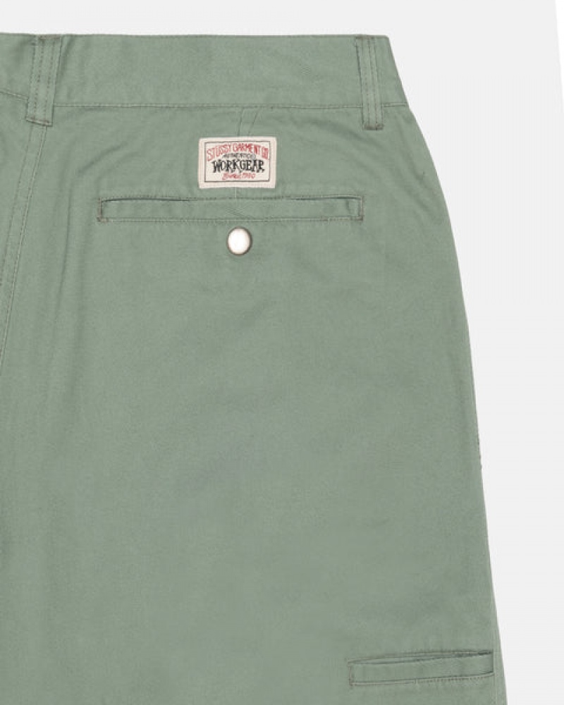 Green Men's Stussy Workgear Trouser Twill Pants Bangkok | Thailand CZA-7976