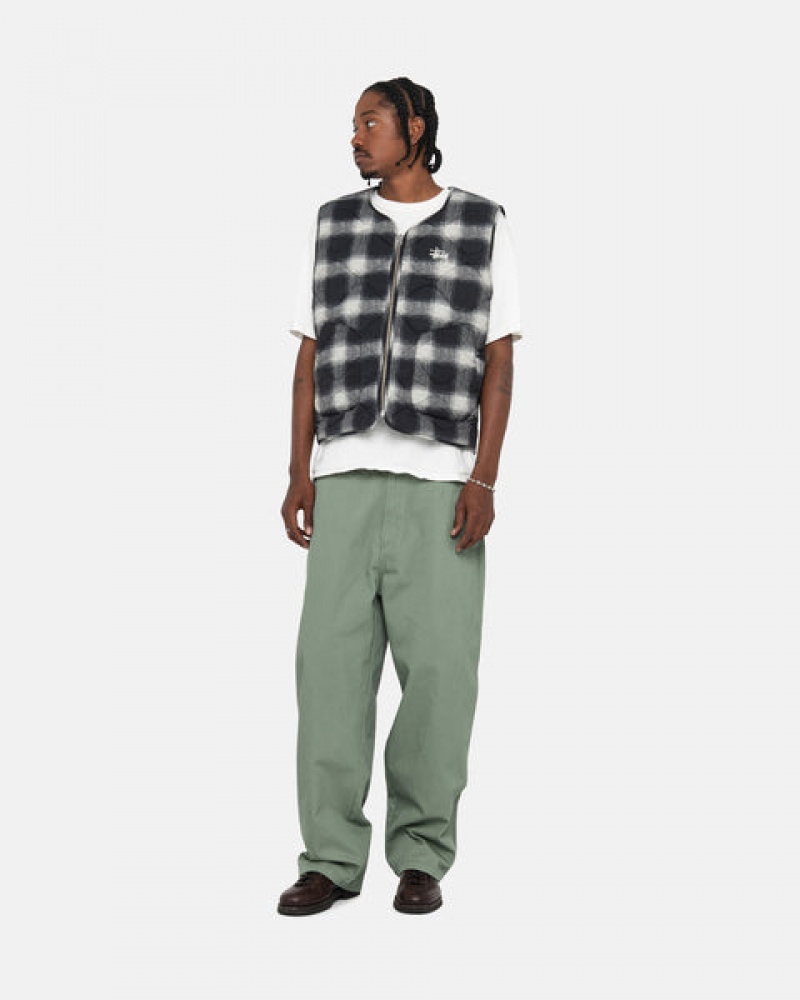 Green Men's Stussy Workgear Trouser Twill Pants Bangkok | Thailand CZA-7976