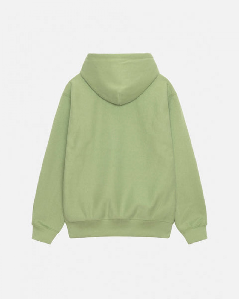 Green Women's Stussy Basic Applique Hood Sweatshirts Bangkok | Thailand LKP-7001