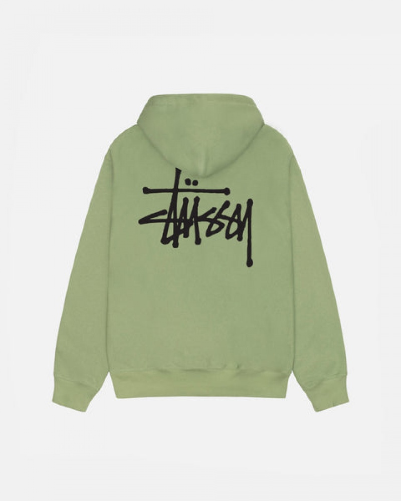 Green Women's Stussy Basic Stussy Zip Hood Sweatshirts Bangkok | Thailand DNB-3562