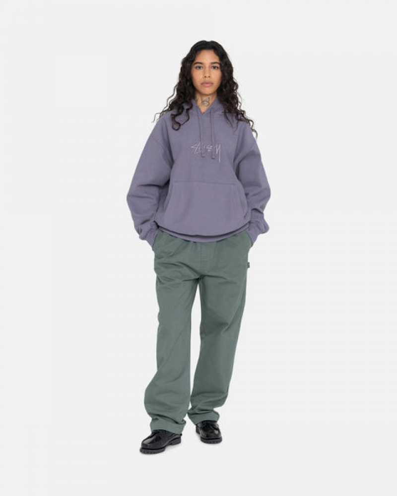 Green Women's Stussy Brushed Beach Pants Bangkok | Thailand PRU-5677