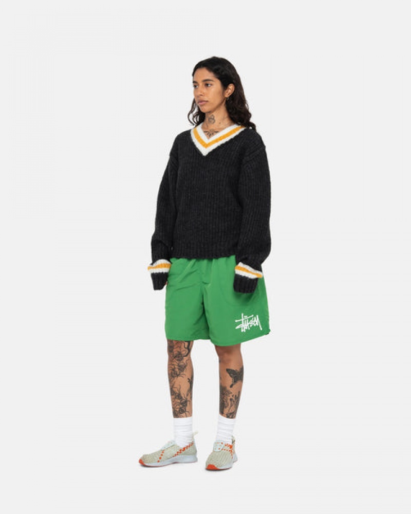 Green Women's Stussy Water Short Big Basic Shorts Bangkok | Thailand NUZ-6170