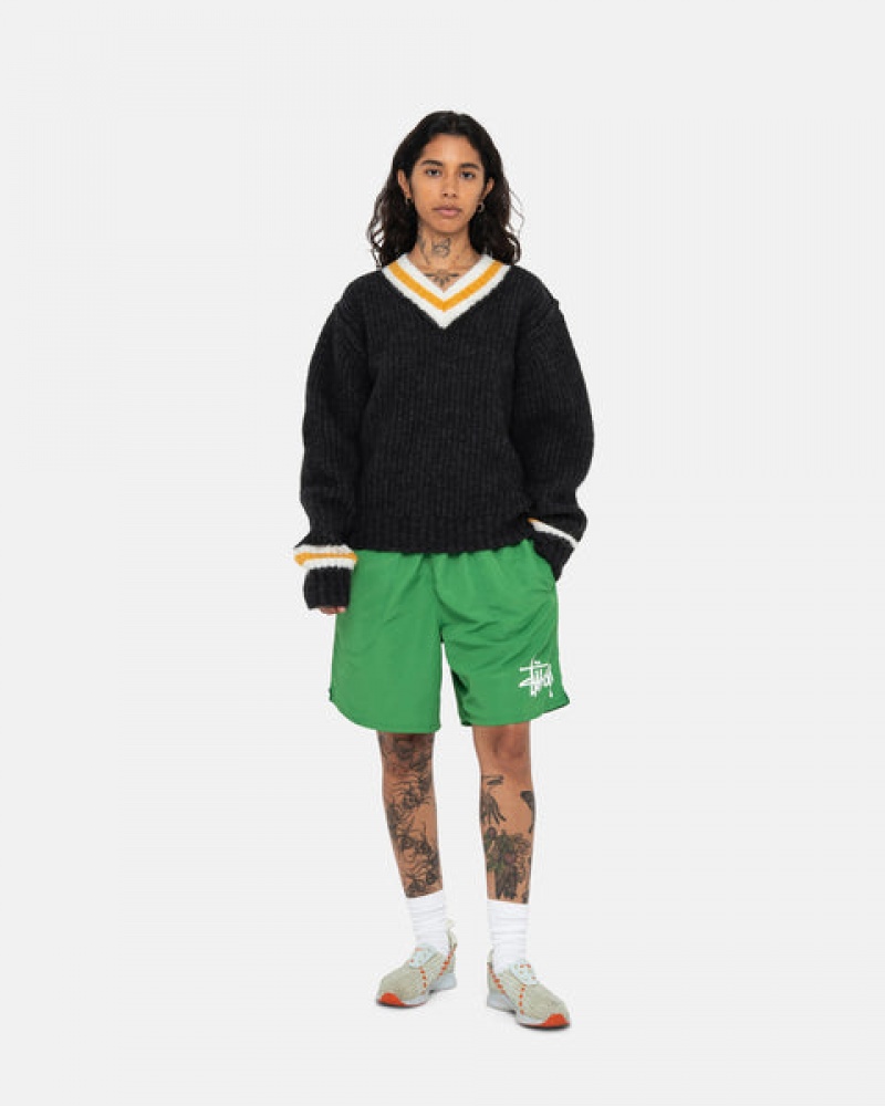 Green Women's Stussy Water Short Big Basic Shorts Bangkok | Thailand NUZ-6170