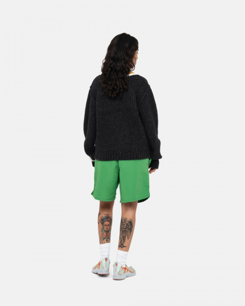 Green Women's Stussy Water Short Big Basic Shorts Bangkok | Thailand NUZ-6170