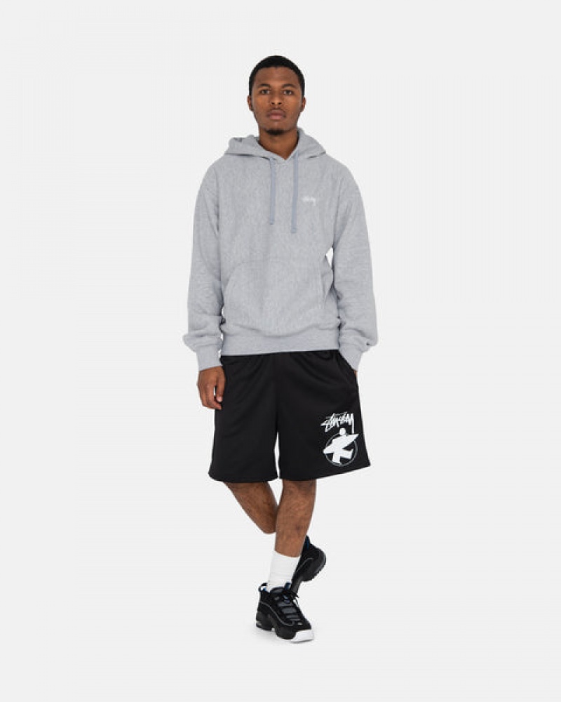 Grey Men's Stussy Stock Logo Hoodie Bangkok | Thailand RMA-4711