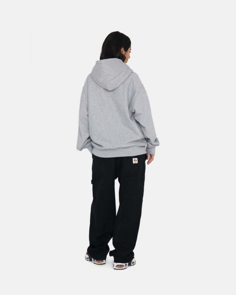 Grey Men's Stussy Stock Logo Hoodie Bangkok | Thailand RMA-4711