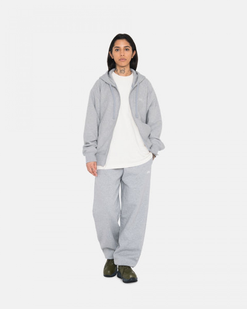 Grey Men's Stussy Stock Logo Sweatpants Bangkok | Thailand XIN-0491