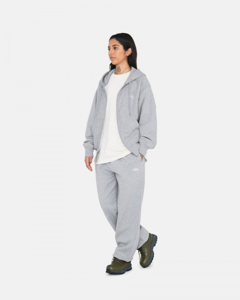 Grey Men's Stussy Stock Logo Sweatpants Bangkok | Thailand XIN-0491