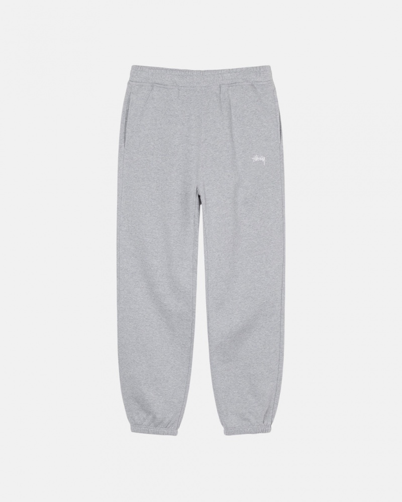 Grey Men\'s Stussy Stock Logo Sweatpants Bangkok | Thailand XIN-0491