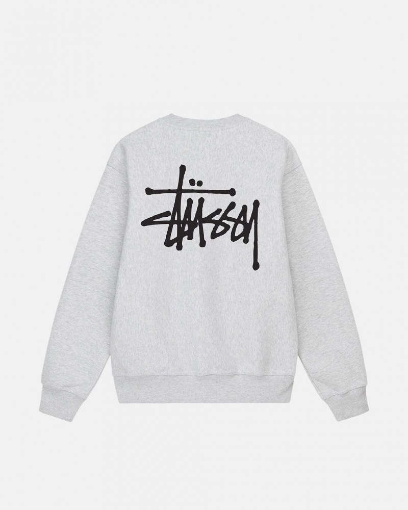 Grey Women\'s Stussy Basic Stussy Crew Sweatshirts Bangkok | Thailand LTE-4130