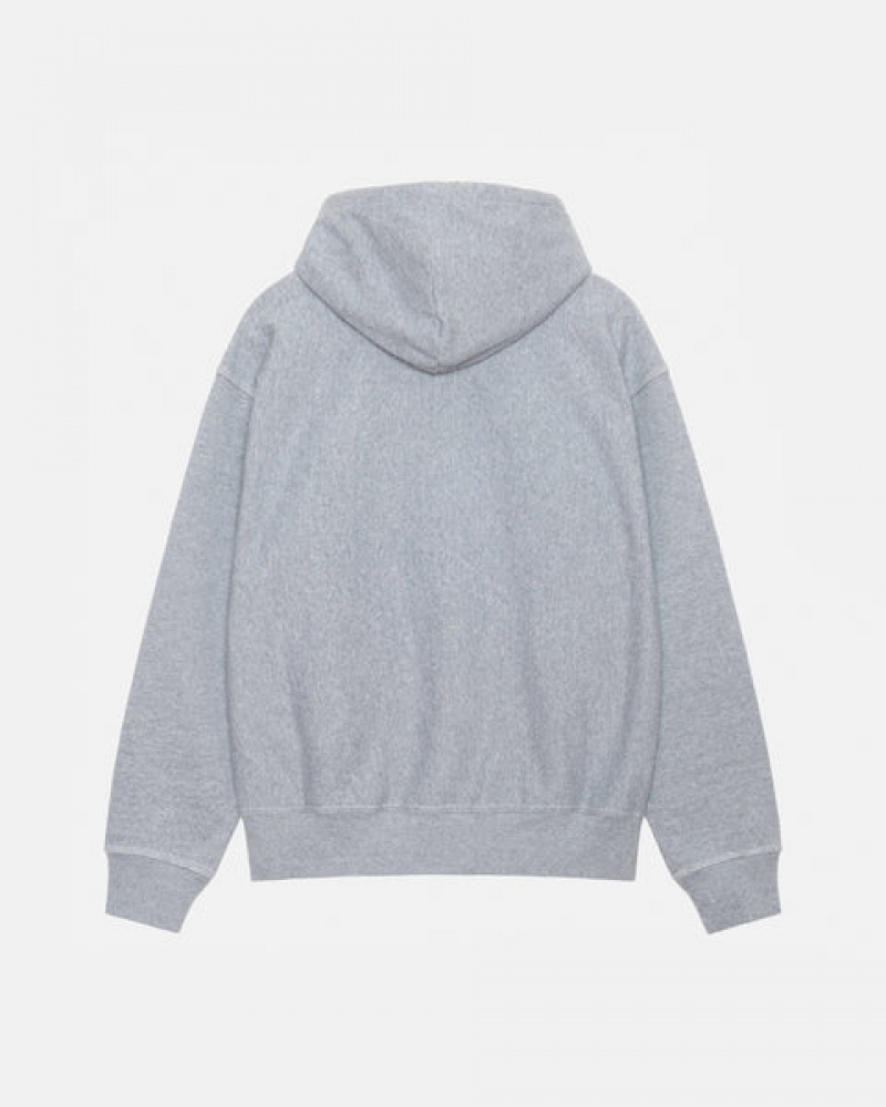 Grey Women's Stussy Contrast Stitch Label Hoodie Bangkok | Thailand JTI-0291