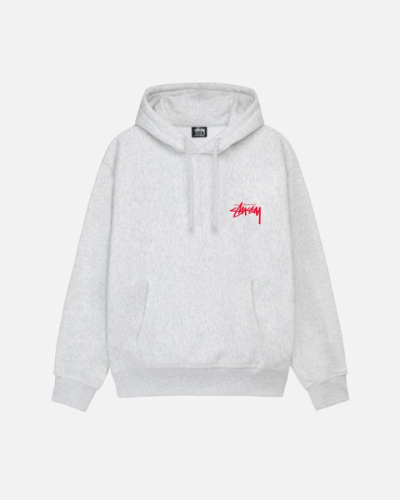 Grey Women's Stussy Skate Tough Hoodie Bangkok | Thailand ILQ-1453