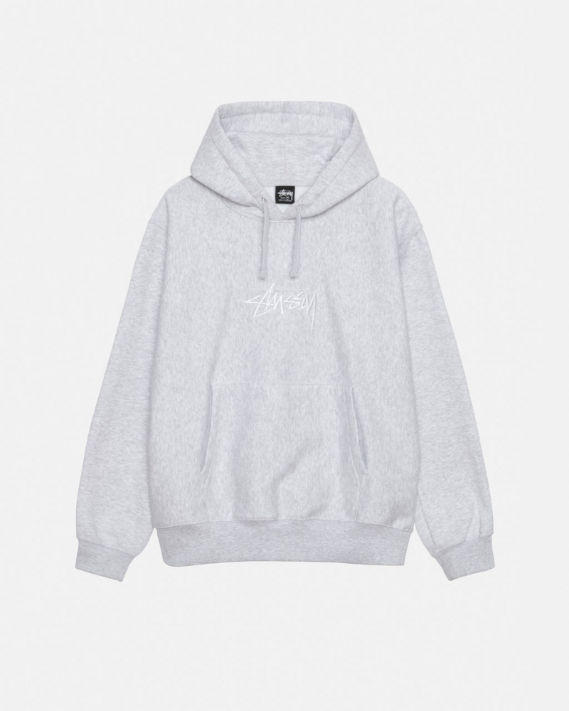 Grey Women\'s Stussy Stock Logo Applique Hoodie Bangkok | Thailand LIH-8732