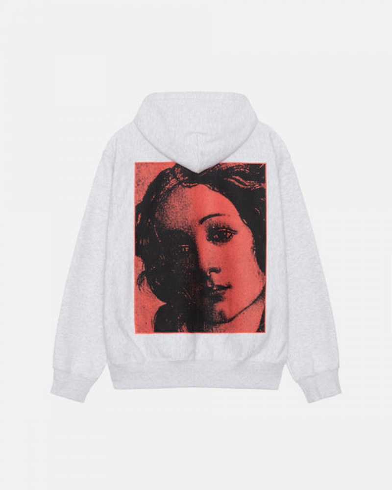 Grey Women's Stussy Venus Zip Hood Sweatshirts Bangkok | Thailand LXJ-8154