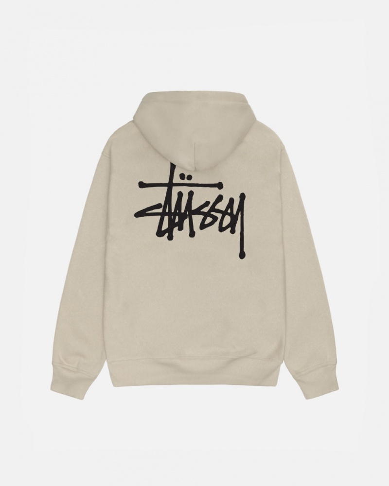 Khaki Men\'s Stussy Basic Stussy Hood Sweatshirts Bangkok | Thailand XMH-1962