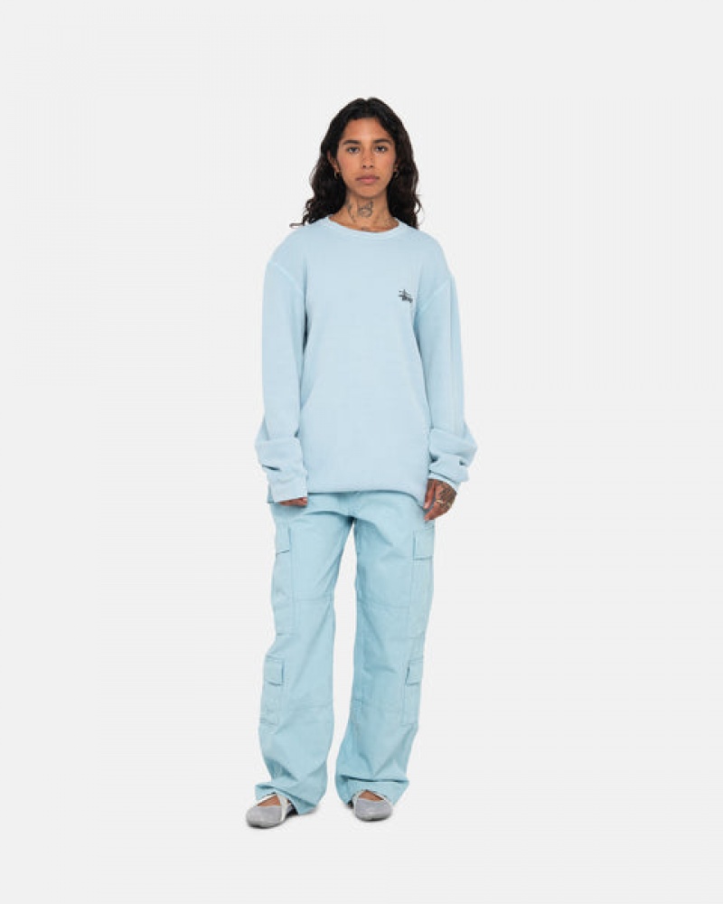 Light Blue Women's Stussy Basic Stock Ls Thermal Tops Bangkok | Thailand AAY-2257