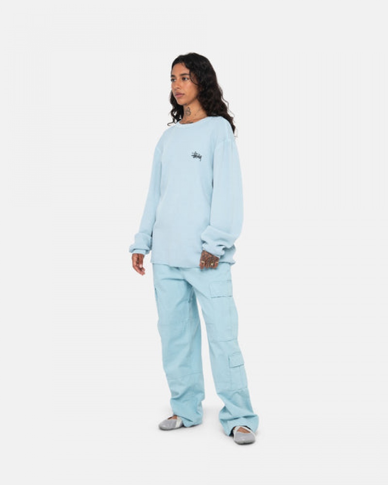 Light Blue Women's Stussy Basic Stock Ls Thermal Tops Bangkok | Thailand AAY-2257