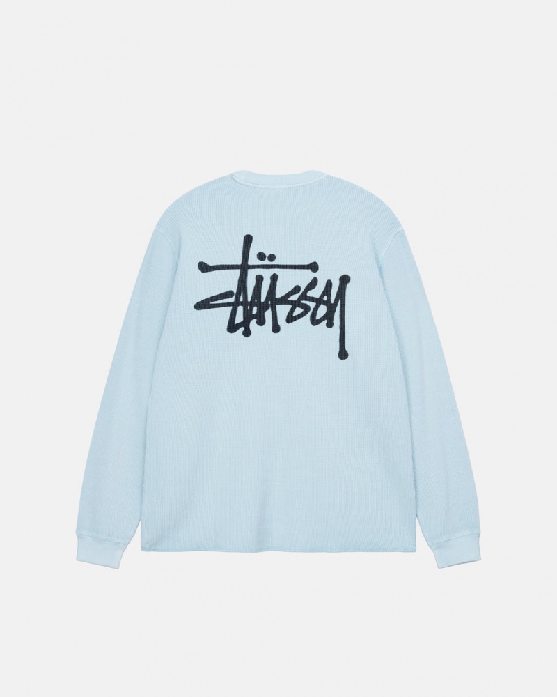 Light Blue Women\'s Stussy Basic Stock Ls Thermal Tops Bangkok | Thailand AAY-2257