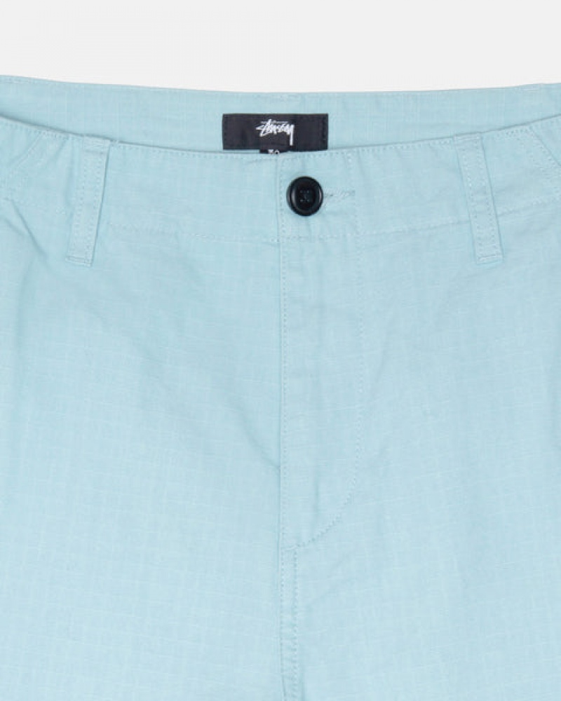 Light Blue Women's Stussy Surplus Cargo Ripstop Pants Bangkok | Thailand EKK-6765