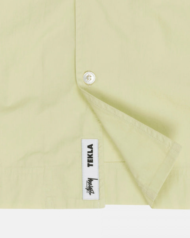 Light Green Men's Stussy Tekla Poplin Pyjama Shirts Bangkok | Thailand UIX-8637