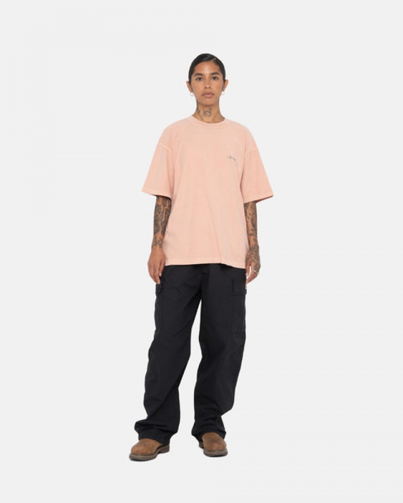 Light Pink Women's Stussy Pig. Dyed Inside Out Crew Tees Bangkok | Thailand MMX-6865