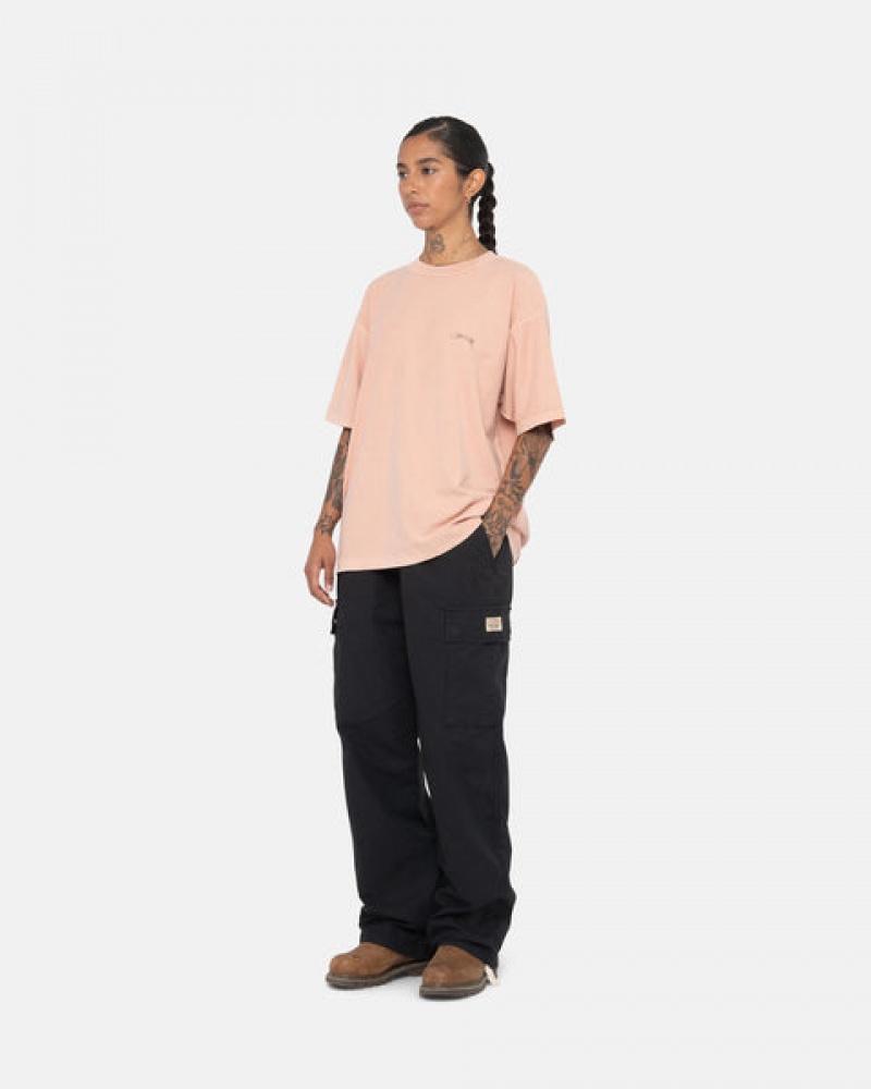 Light Pink Women's Stussy Pig. Dyed Inside Out Crew Tees Bangkok | Thailand MMX-6865