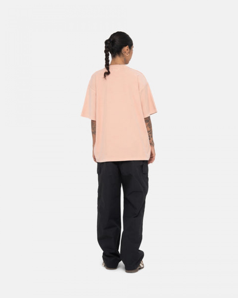 Light Pink Women's Stussy Pig. Dyed Inside Out Crew Tees Bangkok | Thailand MMX-6865