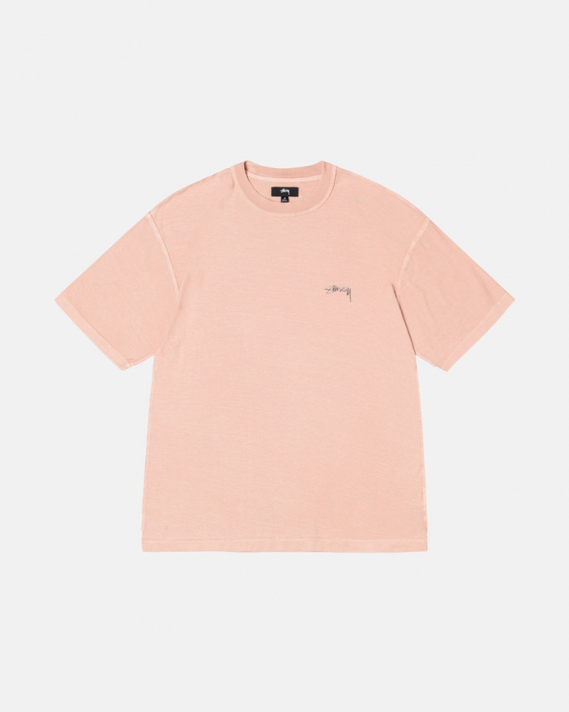 Light Pink Women\'s Stussy Pig. Dyed Inside Out Crew Tees Bangkok | Thailand MMX-6865